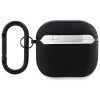 BMW BMA4SSLBK AirPods 4 cover            czarny/black Geniune Leather Silver Logo